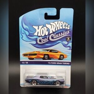 Hot Wheels Cool Classics '73 FORD GRAN TORINO BLUE FLAMES 12/30